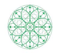 Pegatinas de pared de vinilo Símbolos geométricos de saco, logotipos, iconos, geometría, mística, alquimia, mandala 42x42cm Personalización personalizada Verde