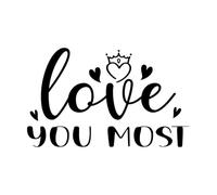 Pegatinas de pared de vinilo Te amo más que nadie el día de la madre 36x58.8cm Personalización personalizada Negro