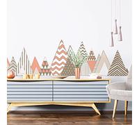 Pegatinas de pared - Decoración de dormitorio - Adhesivo de pared gigante Montañas escandinavas Roncador - 50 x 75 cm