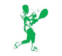 Pegatinas de pared deportivas, jugador de tenis, ventilador, vinilo artístico, decoración del hogar, sala de estar, pegatina extraíble para habitación de niños, niñas, niños, extra grande, 70x98cm