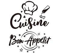 Pegatinas de Pared Frances Cuisine y Bon Appetit