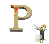 Pegatinas de pared letra, acrílico 3D pegatina, letras acrílicas oro claro calcomanías para decoración de pared DIY Art Mural para el hogar dormitorio sala de estar