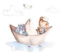 Pegatinas de pared marca sueños de cigüeña. Modelo Barquito de papel