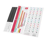 Pegatinas de partituras, pegatina de piano de moda con letras coloridas para enseñar música en casa para principiantes y entusiastas de la música(88/61/54 keys)