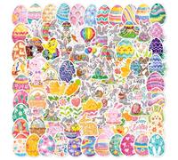Pegatinas de Pascua, 100pcs Easter Pegatinas, Pegatinas Temáticas de Pascua, Hojas de Pegatinas de Pascua, Pegatina Pascua DIY Decoración, para Huevos de Pascua, Tarjetas, Decoración (A)