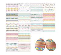 Pegatinas de Pascua - 16 piezas con purpurina resistente al agua - Adhesivos lindos para pared dormitorio de clase, diarios planner ventana Navidad