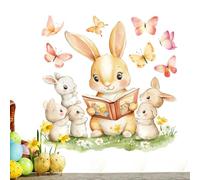 Pegatinas de Pascua - Decoraciones para casa de conejos, Pascua, Calcomanías de conejo de para ventana, para puerta de espejo de baño, cocina, hogar, apartamento hotel restaurante granja