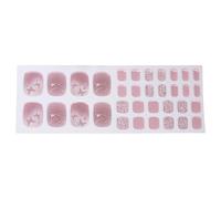 Pegatinas de pedicura de gel de aplicación rápida, envolturas completas para usar con polvo brillante ornamento de pedicura pegatinas para mujeres