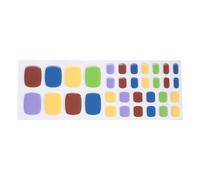 Pegatinas de pedicura de gel de aplicación rápida, envolturas completas para usar con polvo brillante ornamento de pedicura pegatinas para mujeres