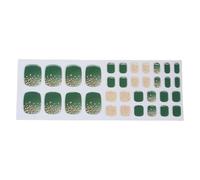 Pegatinas de pedicura de gel de aplicación rápida, envolturas completas para usar con polvo brillante ornamento de pedicura pegatinas para mujeres