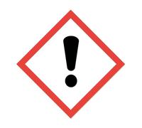 Pegatinas de peligro I lámina impermeable con laminado de protección UV I Símbolo de sustancias peligrosas con identificación GHS07 irritante I 10 x 10 cm I marca GHS I Advertencia I Nota I hin_152