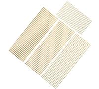 Pegatinas de Perlas Adhesivas Doradas de Resina, 4 Hojas para Cara y Uñas | Pegatinas de Perlas para Maquillaje, Uso Sencillo y Cómodo, Acabado Delicado y Chic, Decorativas para Rostro
