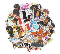 Pegatinas de perro salchicha para ordenador portátil (50 unidades), regalo para niños, adolescentes, adultos, niños, salchicha, pegatinas de vinilo impermeables para álbumes de recortes, monopatín,