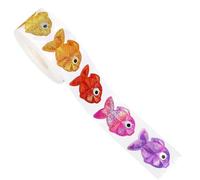 Pegatinas de pescado - Juego de 500 hojas surtidas resistentes a la decoloración, pegatinas motivacionales con recompensa con colores adhesivo duradero, para niños niños adolescentes estudiantes