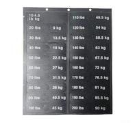 Pegatinas de peso para entrenamiento eficaz, marcas claras en material de polipropileno, fácil de identificar pesos para todas las necesidades de fitness