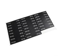 Pegatinas de peso para equipo de gimnasio, etiquetas transparentes y fáciles de leer de 10 libras a 350 libras, material de polipropileno suave y duro para un uso duradero (10 libras-350 libras)