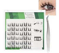Pegatinas De Pestañas Sin Pegamento, Pestañas Postizas Autoadhesivas Segmentadas Para Principiantes, Pestañas Tan Finas Como 0,07 Mm, Un Solo Grupo Reutilizable(11-13Mm), 5Filas/Caja,A