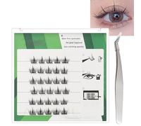 Pegatinas De Pestañas Sin Pegamento, Pestañas Postizas Autoadhesivas Segmentadas Para Principiantes, Pestañas Tan Finas Como 0,07 Mm, Un Solo Grupo Reutilizable(11-13Mm), 5Filas/Caja,D