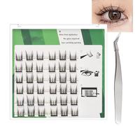 Pegatinas De Pestañas Sin Pegamento, Pestañas Postizas Autoadhesivas Segmentadas Para Principiantes, Pestañas Tan Finas Como 0,07 Mm, Un Solo Grupo Reutilizable(11-13Mm), 5Filas/Caja,B