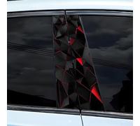 Pegatinas de pilares en B para coche, resistente a los arañazos, resistente | Diseño geométrico moderno de panal de abeja, diseño geométrico, color rosa para acentuar, aspecto elegante del vehículo