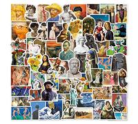 Pegatinas de Pintura al Óleo Estético 104 Piezas| Pinturas famosas Mona Lisa Scrapbooking pegatinas para portátil equipaje teléfono bicicleta calcomanías