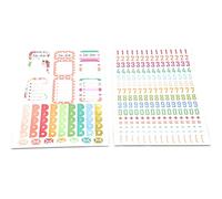 Pegatinas de planificador floral de lujo, hojas de 5 x 7 pulgadas, incluyendo alfanuméricas, positividad, listas de tareas, marcadores, banderas de página (paquete de 2: N00b)
