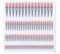 Pegatinas de plumas de gallo de la selva simuladas para atar moscas, anzuelos de salmón, fabricación de señuelos, material EVA rojo y negro, varios tamaños, 10 mm a 33 mm, paquete de 45 piezas (S)