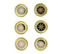 Pegatinas de Protección para Teléfonos Móviles, los Minerales Absorben las Ondas Electromagnéticas de 2,9 Cm de Diámetro EMF 6 uds. Pegatina de Protección contra la Radiación EMF para (Oro)