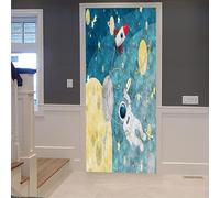 Pegatinas De Puerta 3D Para Puertas Interiores Astronauta Espacial 100 X 215 Cm Fondo Vinilo Impermeable Autoadhesivo Puerta Mural Calcomanías Para Dormitorio Oficina Baño Sala De Estar Ha-3870271187