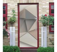 Pegatinas De Puerta 3D Para Puertas Interiores Geometría Abstracta Colorida 100 X 215 Cm Fondo De Puerta Extraíble Vinilo Impermeable Autoadhesivo Puerta Mural Calcomanías Para Dormitorio -6619621393