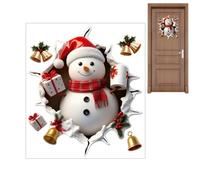 Pegatinas de Puerta de Navidad,Lindos Pegatinas de Dibujos Animados extraíbles,Decoraciones de Pared navideñas - para el hogar, Oficina, Escuela, Dormitorio, Sala de Estar, Vacaciones, Fiesta de