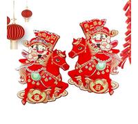 Pegatinas de Puerta del Caballo para Año Nuevo,Decoración Estacional Adhesiva - Calcomanías para Puerta de Entrada del Año del Caballo | Para Inquilinos Oficina en Casa Amantes de la Cham