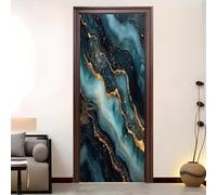 Pegatinas de Puerta Mural 86x200 cm Estilo MáRmol 3D Adhesivo Fotográfico Autoadhesivo Vinilo Etiqueta De La Pared Textura Esmeralda Arte Adhesivo Puerta Dormitorio Baño Cocina Decoration