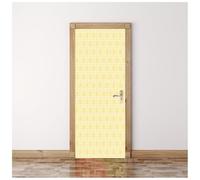 Pegatinas De Puertas 3D Patrón Geométrico Amarillo 77X200Cm Mural De Puerta Vinilo Impermeable Autoadhesivo Pvc Arte Calcomanía Adhesivo Puerta Dormitorio Baño Cocina Hogar Decoración