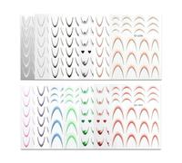 Pegatinas De Punta Francesa Para Uñas,14 Hojas De Plantillas Para Uñas,Calcomanías para con Degradado - para Mujeres Niñas Principiantes Artistas Salón en Casa Viaje Rutina