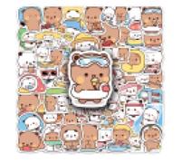 Pegatinas de PVC dulces, kawaii,Juego de 120 pegatinas de Panda Bubu Dudu para niños, resistentes al agua, pegatinas para ordenador portátil,monopatín, scrapbook, motocicleta, guitarra, escritorio,