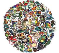 Pegatinas de Rana,50 Piezas Impermeable Vinilo Pegatinas para Monopatín Ordenador Portátil Moto Bicicleta Taza Botellas de Agua Maletas Casco,Frog para Adolescentes,Niños y Niñas