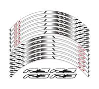 Pegatinas De Rayas Llanta Motocicleta, Pegatina Reflectante Impermeable para Cubo Rueda, para Yamaha YZF R3 YZF-R3 YZFR3 Calcomanía llanta(Bianco)