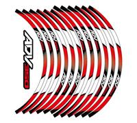 Pegatinas de Rayas para Honda ADV 350 Adv350, Accesorios para Motocicleta, Pegatina para Rueda, Calcomanías para El Interior del Cubo, Cinta De Rayas para Llanta (Color : Rosso)