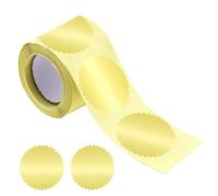 Pegatinas de Recompensa - 100pcs Sellos Notariales & Sellos Certificado | 4.5cm Redondos Dorado y Plata Relieve | Etiquetas Legales | Adhesivos de Lámina para Sobres