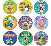 Pegatinas de recompensa para ni os de Sweetzer & Orange - 1008 pegatinas, 8 dise os surtidos, pegatinas escolares de 2,5 cm - Material para el au