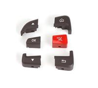 Pegatinas de reparación Compatible Con Benz C GLC Clase W205 W253 C200 C300 2015-2020 0999050200 0999050300 Cubierta Del Botón Del Interruptor De Control Del Volante Del Coche(Left Brown Red)