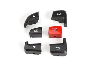 Pegatinas de reparación Compatible Con Benz C GLC Clase W205 W253 C200 C300 2015-2020 0999050200 0999050300 Cubierta Del Botón Del Interruptor De Control Del Volante Del Coche(Left Black Red)