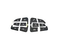 Pegatinas de reparación Compatible Con Benz CLA 2015 2016 2017 2018 2019 Pegatina Para La Cubierta Del Botón Del Volante Del Coche(Black)