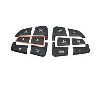 Pegatinas de reparación Compatible Con Benz Clase A 2016 2017 2018 Pegatina Para La Cubierta Del Botón Del Volante Del Coche(Model B Black)