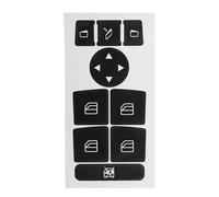 Pegatinas de reparación Compatible Con Benz W204 Adhesivo Para Perilla De Interruptor De Ventana De Coche Pegatina De Reparación Del Botón De La Pegatina Interior,