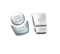 Pegatinas de reparación Compatible Con BMW X3 F15 2011 2012 2013 2014 2015 2016 2017 Pegatina Para Botón De Arranque Y Parada Sin Llave(Silver)