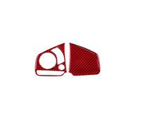 Pegatinas de reparación Compatible Con Civic X De 10.ª Generación MK10 2016 2017 2018 2019 2020 2021 Adhesivo Con Textura De Fibra De Carbono Para El Panel Del Volante Del Coche(Type2 Red)