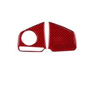 Pegatinas de reparación Compatible Con Civic X De 10.ª Generación MK10 2016 2017 2018 2019 2020 2021 Adhesivo Con Textura De Fibra De Carbono Para El Panel Del Volante Del Coche(Type1 Red)