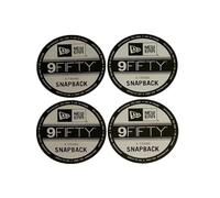 Pegatinas de repuesto para New Era Cap, 9FIFTY Snapback, plateadas, forma redonda, 5 cm x 5 cm, juego de 4
